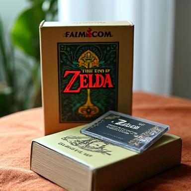 箱と説明書が揃った美品のファミコン版ゼルダの伝説